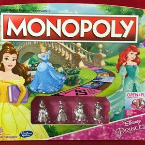 Monopoly Disney Princess Edition Open & Play Board Game Hasbro
